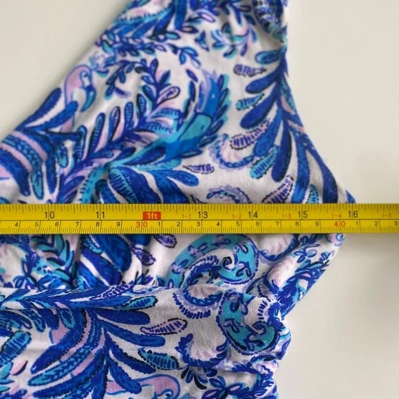 Lilly Pulitzer Medium M Bird Is The Word Sloane Maxi Dress Blue Coastal Beach - Picture 5 of 13